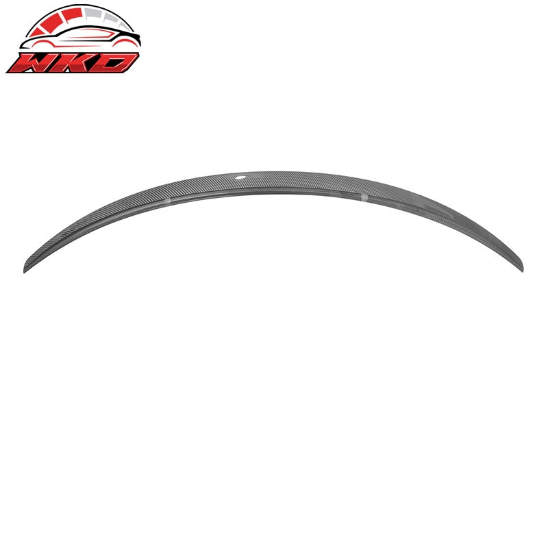 Fits 17-23 Tesla Model 3 4DR OE Rear Trunk Spoiler Wing Carbon Fiber Print - ABS
