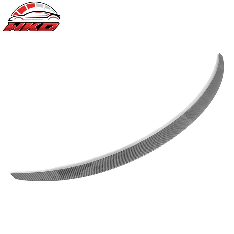 Fits 17-23 Tesla Model 3 4DR OE Rear Trunk Spoiler Wing Carbon Fiber Print - ABS