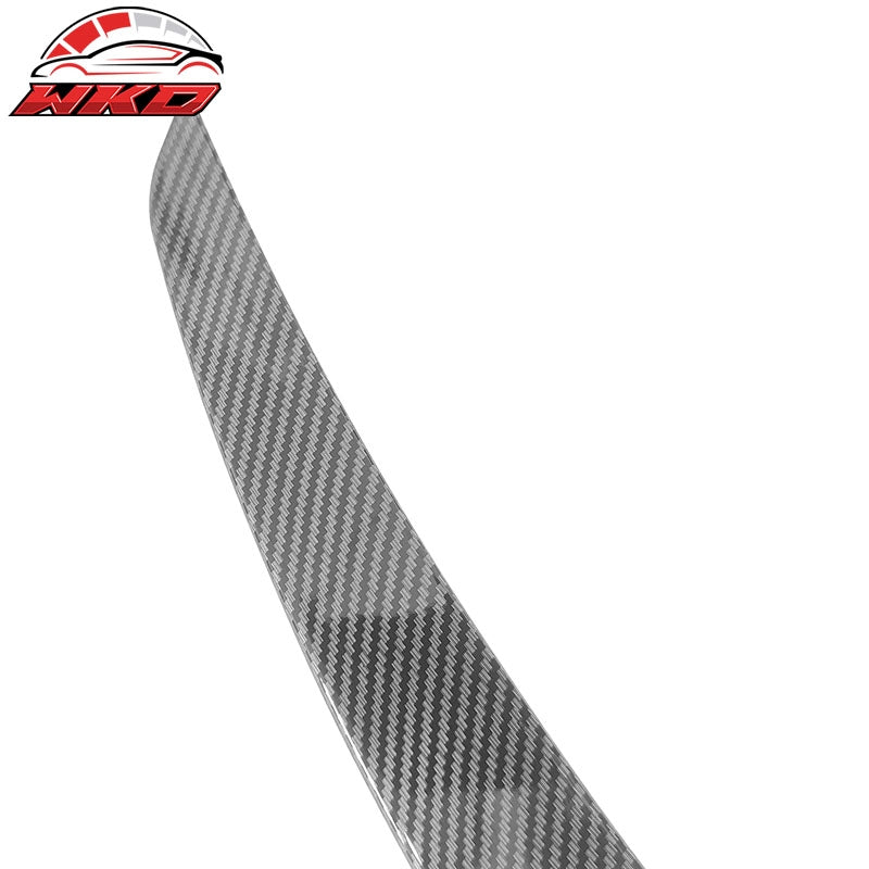 Fits 17-23 Tesla Model 3 4DR OE Rear Trunk Spoiler Wing Carbon Fiber Print - ABS