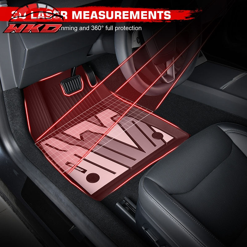 For 24-26 Tesla Model 3 All Weather Floor Mats Carpet Liner Black Gray White TPE