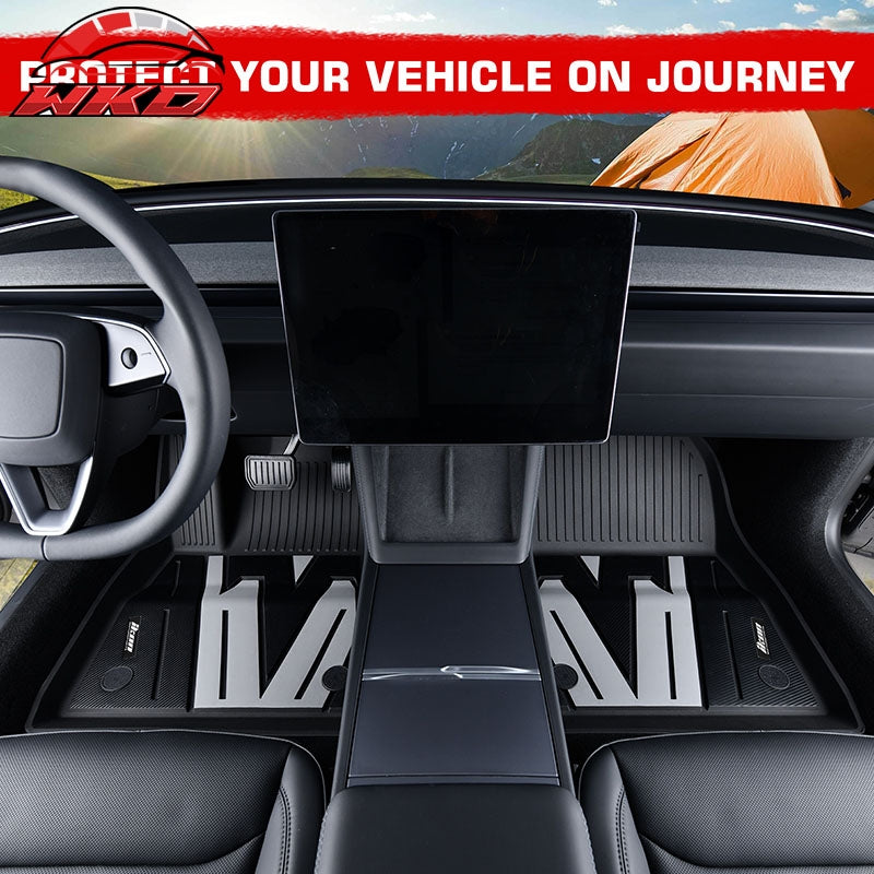 Fits 24-26 Tesla Model 3 All Weather TPE Floor Mats Carpet Liners Black Gray 3PC