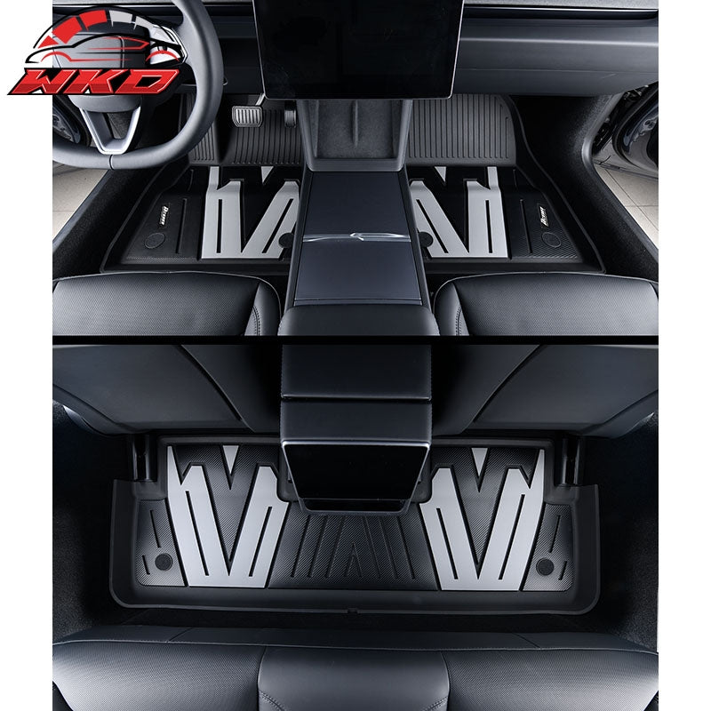 Fits 24-26 Tesla Model 3 All Weather TPE Floor Mats Carpet Liners Black Gray 3PC