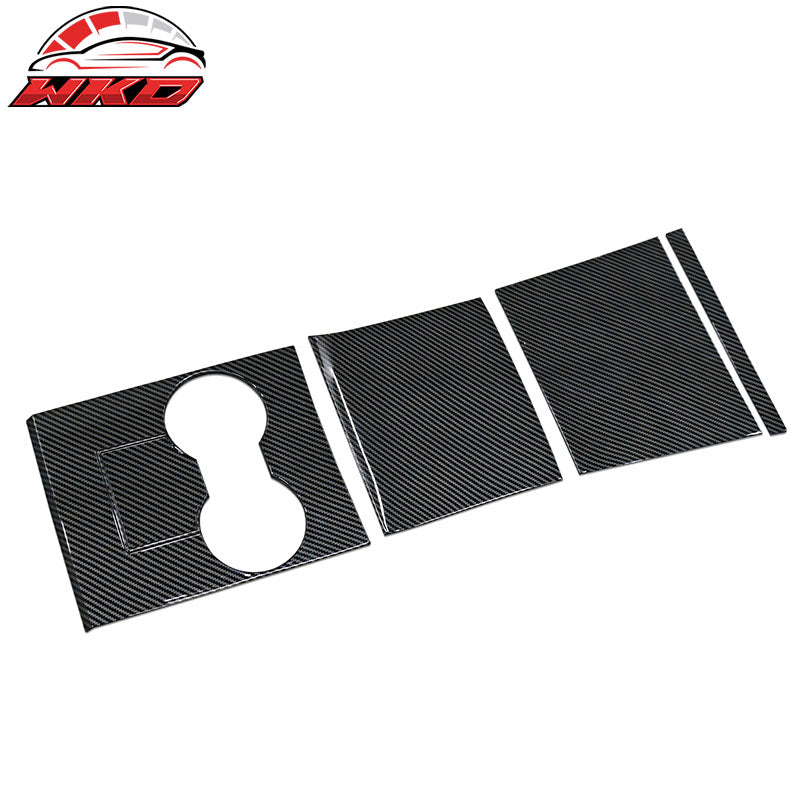 Wholesale 17-20 Tesla Model 3 Console Storage Box Cover Gloss Carbon Fiber Print ABS