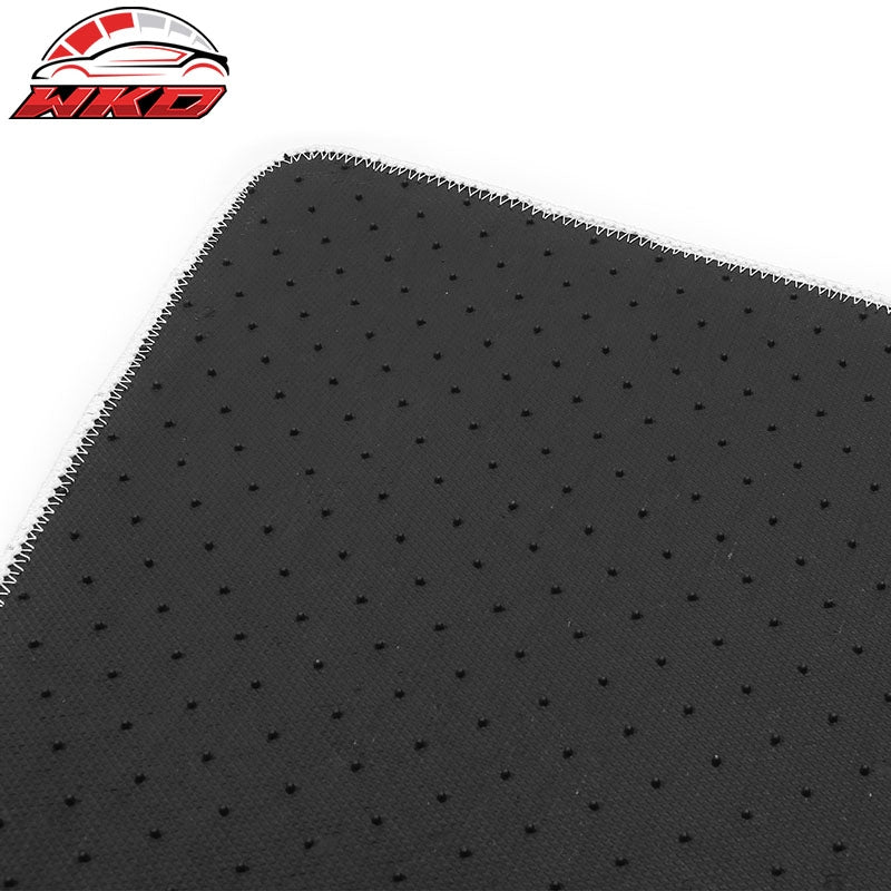 Fits 17-23 Tesla Model 3 Floor Mats Black Nylon Carpet Liner Guard w/ White Edge