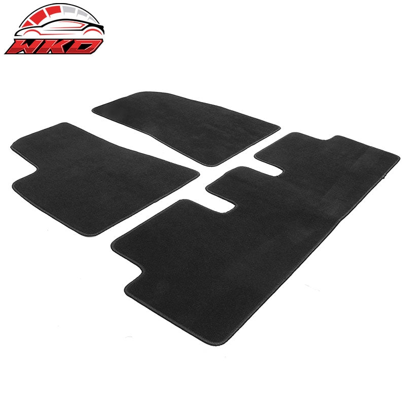 Fits 17-23 Tesla Model 3 Floor Mats Black Nylon Carpets Front Rear Liner Guard