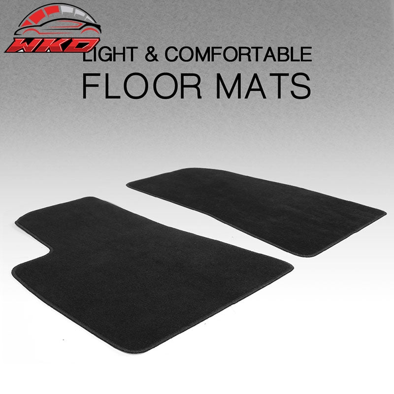 Fits 17-23 Tesla Model 3 Floor Mats Black Nylon Carpets Front Rear Liner Guard
