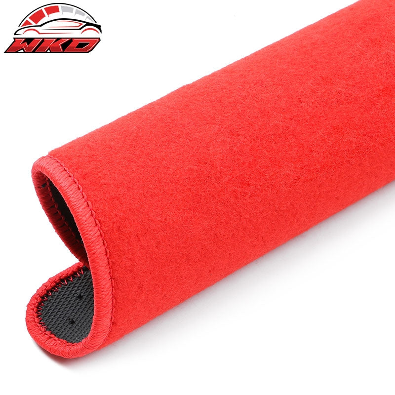 Fits 17-23 Tesla Model 3 Floor Mats Red Nylon 1st 2nd Row Carpets Liner Cover