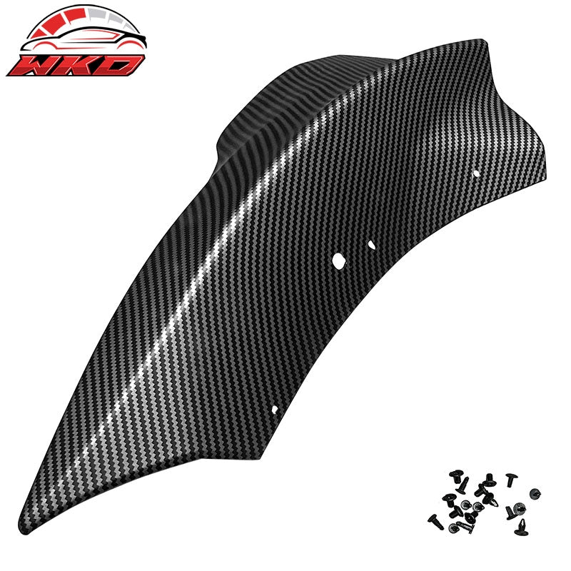 Fits 17-23 Tesla Model 3 Front Bumper Corner Splitters Matte Carbon Fiber Print