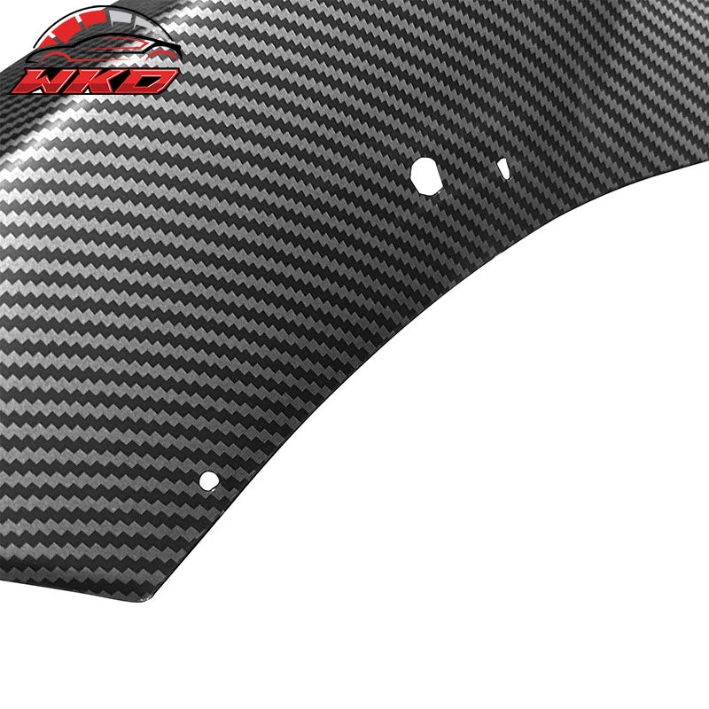 Fits 17-23 Tesla Model 3 Front Bumper Corner Splitters Matte Carbon Fiber Print