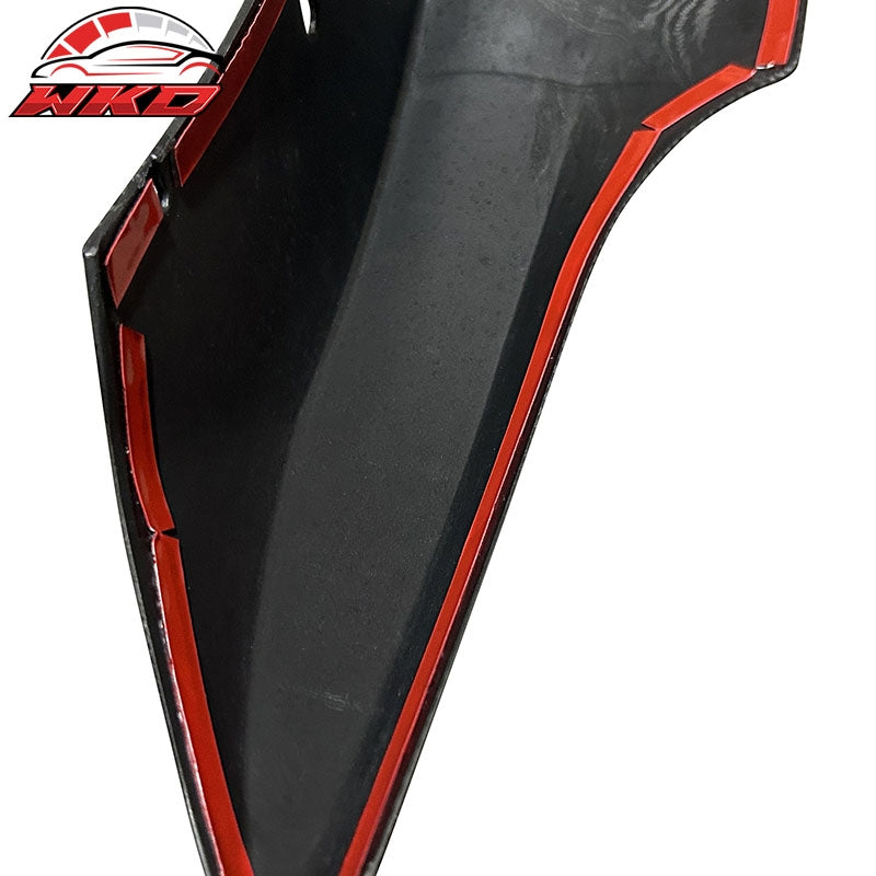 Fits 17-23 Tesla Model 3 Front Bumper Corner Splitters Matte Carbon Fiber Print