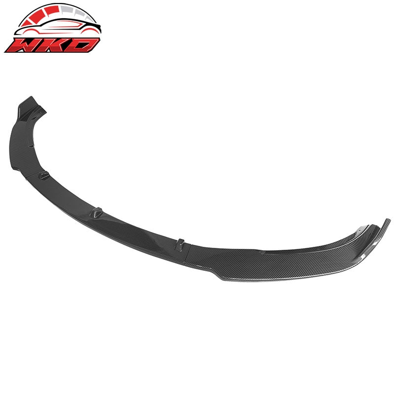 Wholesale 17-23 Tesla Model 3 IKON Style Carbon Fiber Print Front Bumper Lip PP 3PCS - Wikond Auto