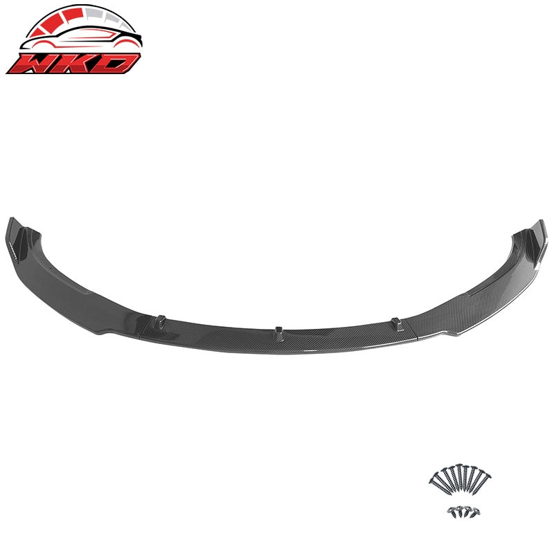 Wholesale 17-23 Tesla Model 3 IKON Style Carbon Fiber Print Front Bumper Lip PP 3PCS - Wikond Auto