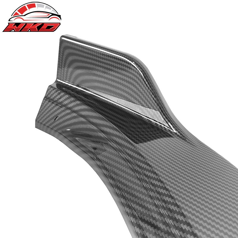 Wholesale 17-23 Tesla Model 3 IKON Style Carbon Fiber Print Front Bumper Lip PP 3PCS - Wikond Auto
