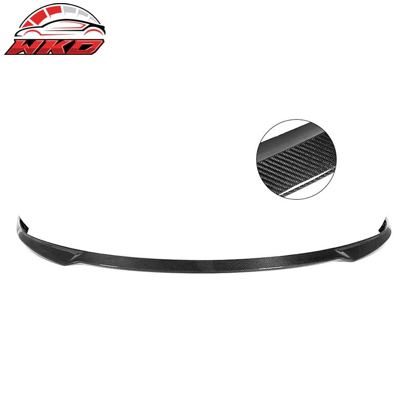Fits 17-23 Tesla Model 3 IKON Front Bumper Lip Spoiler Carbon Fiber Splitter Kit
