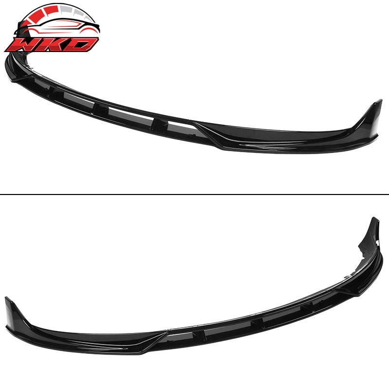 Fits 17-23 Tesla Model 3 IKON Front Bumper Lip Spoiler Splitter 4PC Gloss Black