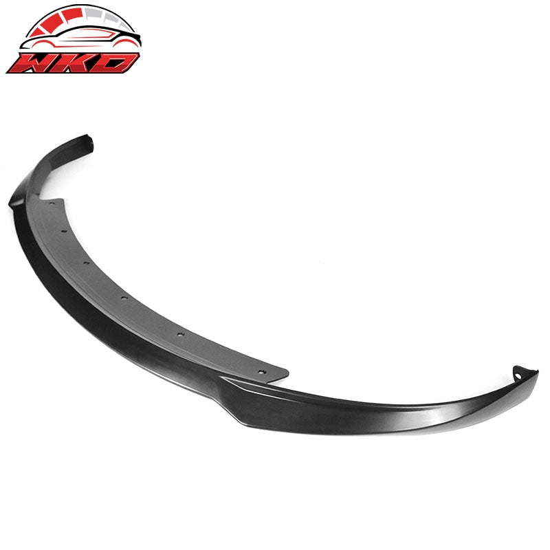Fits 17-23 Tesla Model 3 IKON Style Unpainted Black PP Front Bumper Lip Spoiler