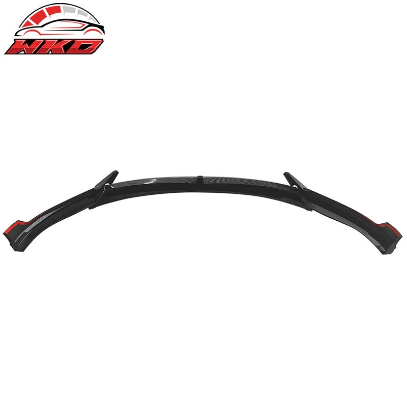 Fits 24-25 Tesla Model 3 IKON2 Style Front Bumper Lip Carbon Fiber Print PP 3PCS