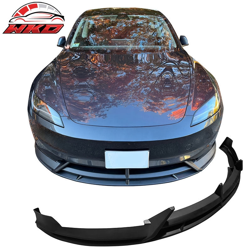 Wholesale 24-25 Tesla Model 3 IKON2 Style Front Bumper Lip Matte Black PP 3PCS Set