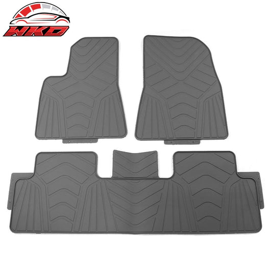 Wholesale 17-23 Tesla Model 3 Latex Floor Mats Gray All Weather Car Carpets Liner 3PC