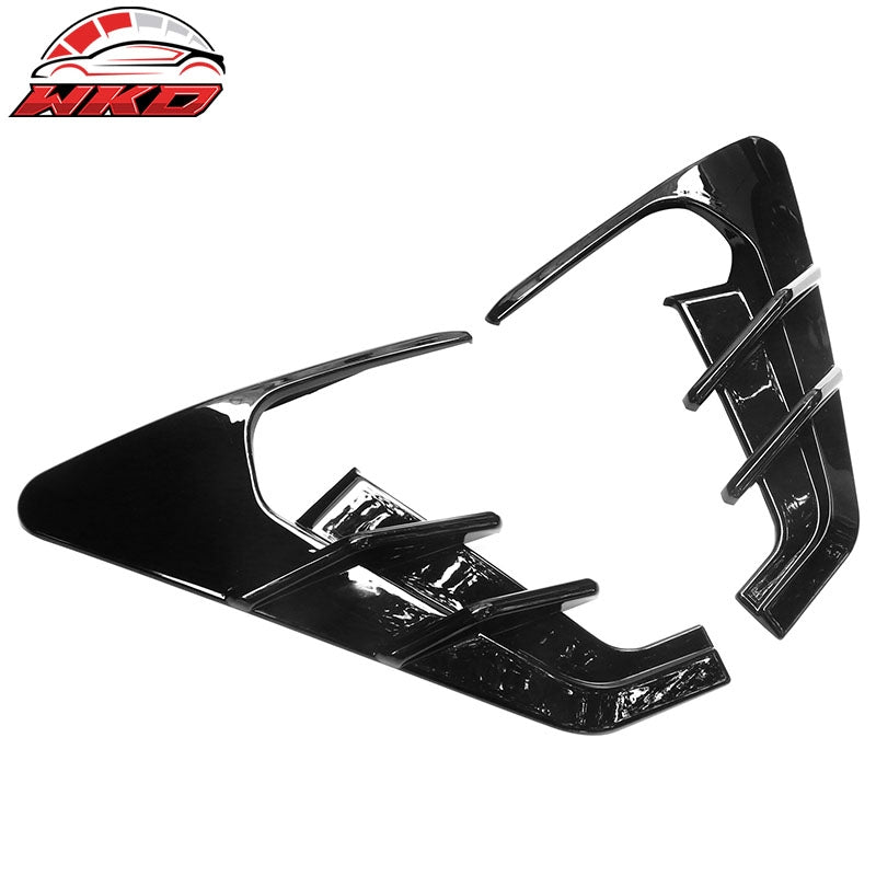 Fits 21-23 Tesla Model 3 20-22 Model Y Side Camera Flanks Cover Trim Gloss Black