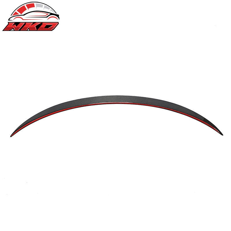 Fits 17-23 Tesla Model 3 OE Style Rear Trunk Spoiler Wing Real Carbon Fiber Lip
