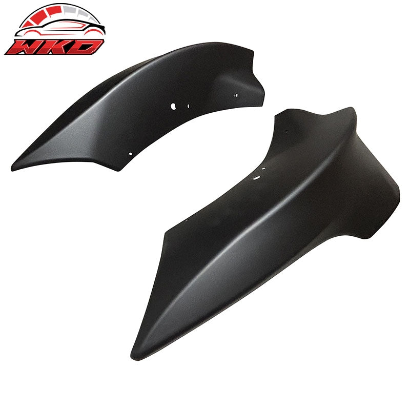 Fits 17-23 Tesla Model 3 PP Front Bumper Splitters Corner Winglets - Matte Black