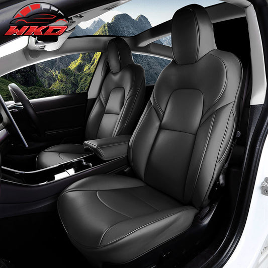 Wholesale 17-23 Tesla Model 3 4DR 5-Seat Seat Covers Cushion Protector Leather Black