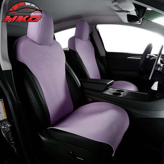 Wholesale 17-23 Tesla Model 3 V1 Style Seat Cushions Protector Suede Leather Purple