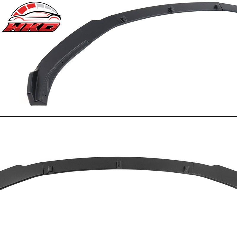 Fits 17-23 Tesla Model 3 Sedan IKON Style Front Bumper Lip PP Matte Black - 3PCS