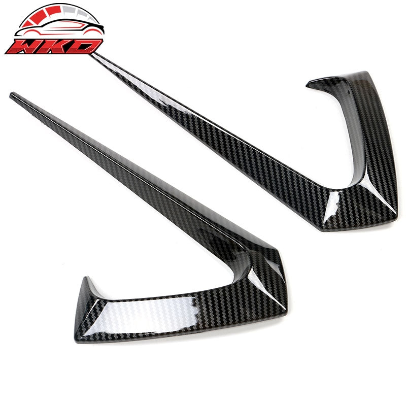 Fits 17-23 Tesla Model 3 Side Fender Camera Vent Cover Trim Carbon Fiber Print