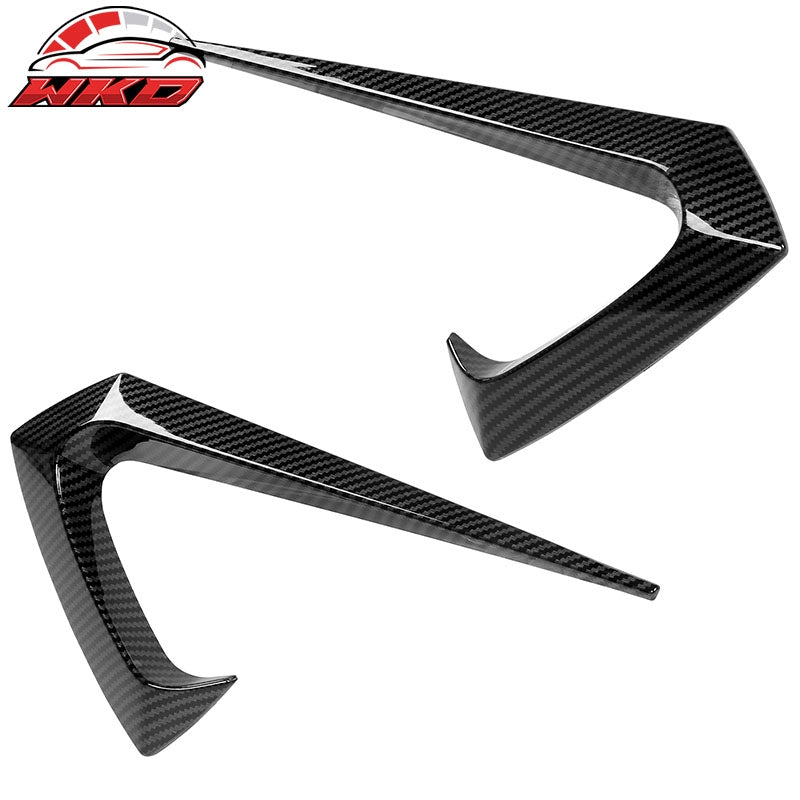 Fits 17-23 Tesla Model 3 Side Fender Camera Vent Cover Trim Carbon Fiber Print