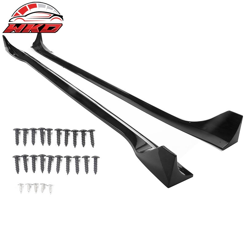 Fits 17-26 Tesla Model 3 Side Skirt Rocker Panel 4PCS Gloss Black Extension Kit