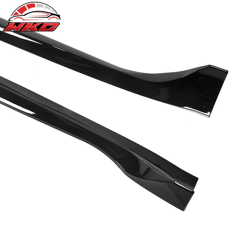 Fits 17-26 Tesla Model 3 Side Skirt Rocker Panel 4PCS Gloss Black Extension Kit