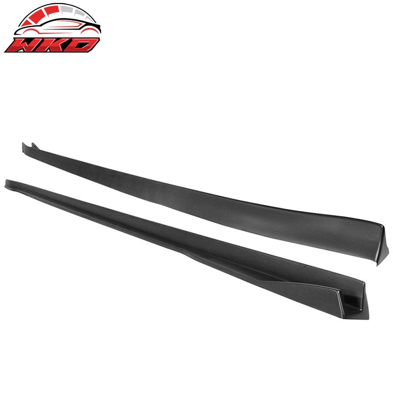 Fits 17-26 Tesla Model 3 Side Skirts IKON Matte Black PP Rocker Panel Extension