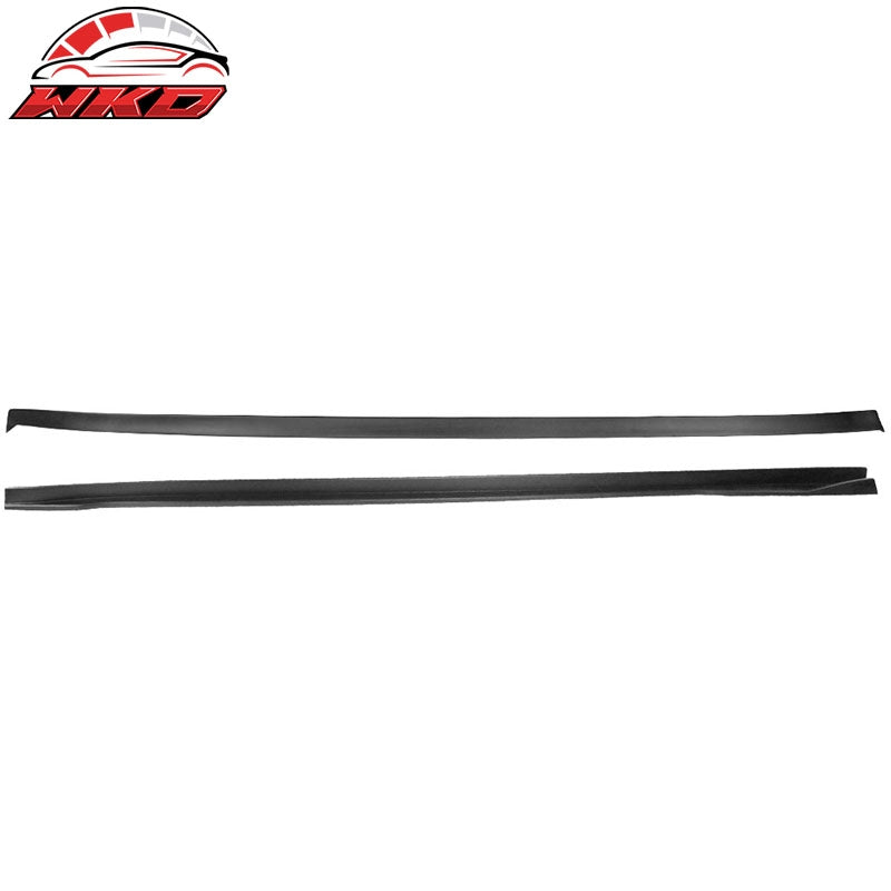Fits 17-26 Tesla Model 3 Side Skirts IKON Matte Black PP Rocker Panel Extension