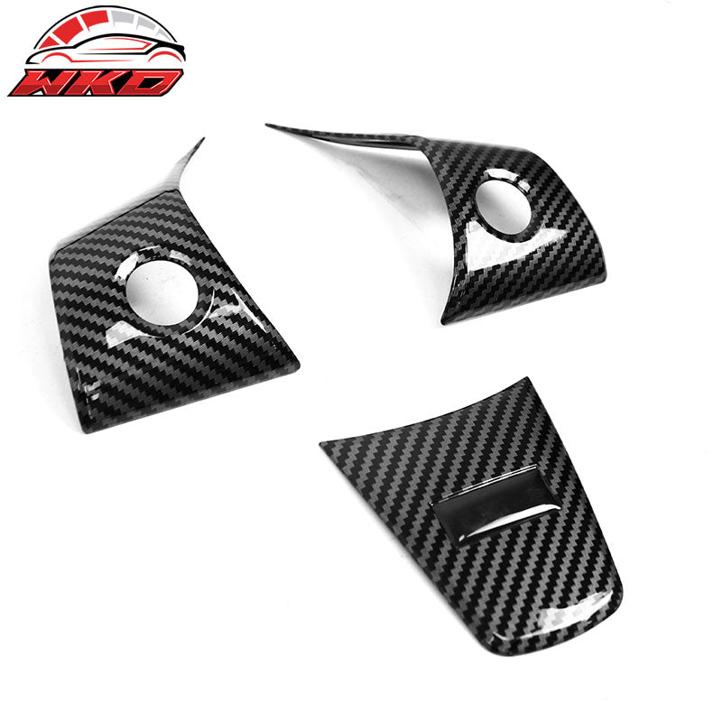 Wholesale 17-23 Tesla Model 3 & 20-25 Y Steering Wheel Cover Trim Carbon Fiber Print - Wikond Auto