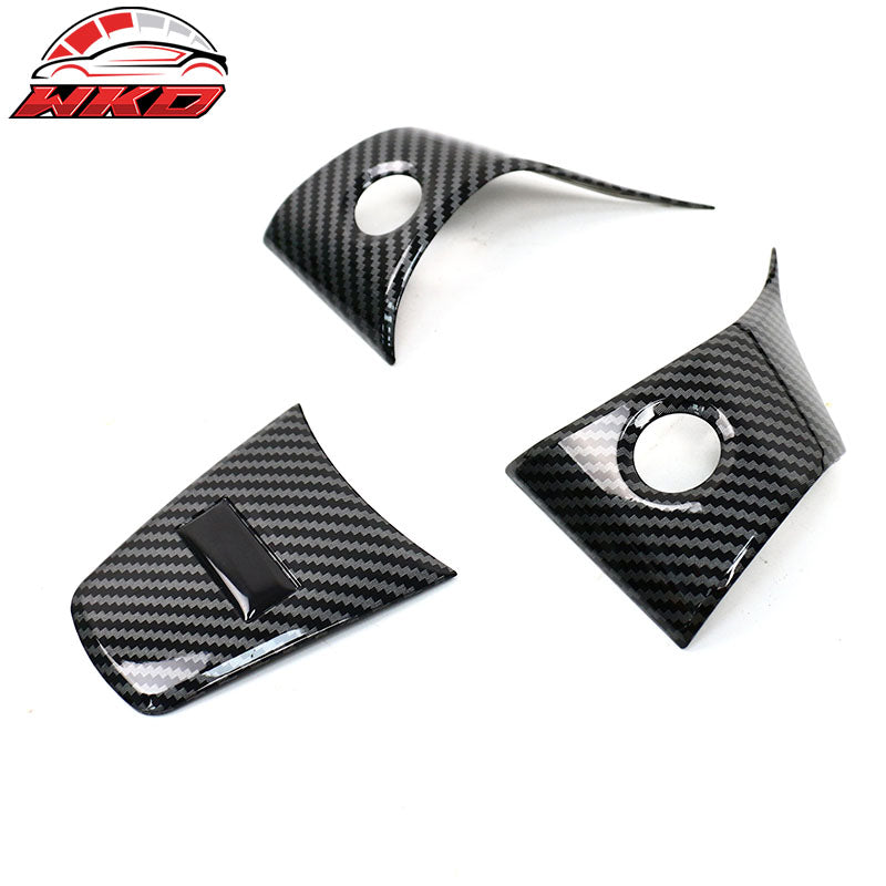 Wholesale 17-23 Tesla Model 3 & 20-25 Y Steering Wheel Cover Trim Carbon Fiber Print - Wikond Auto