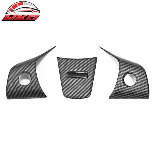 Wholesale 17-23 Tesla Model 3 & 20-25 Y Steering Wheel Cover Matte Carbon Fiber Print