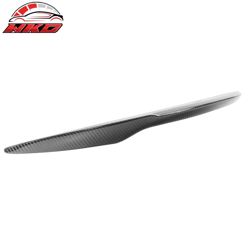 Fits 17-23 Tesla Model 3 V Style Carbon Fiber CF Rear Trunk Lid Spoiler Wing Lip
