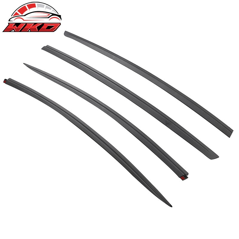 Wholesale 17-26 Tesla Model 3 ABS Window Visor Sun Rain Guard Matte Carbon Fiber Print