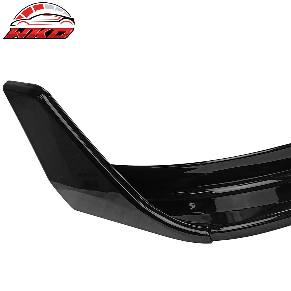 Fits 17-23 Tesla Model 3 V Style 5PCS Front Bumper Lip PP #PBSB Eclipse Black