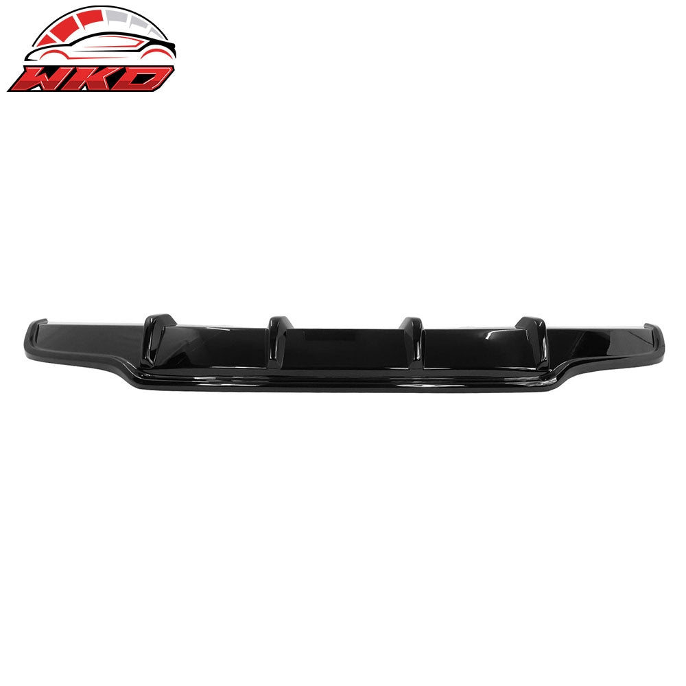 For 17-23 Tesla Model 3 Rear Bumper Lip Diffuser V Style Spoiler #PBSB Black