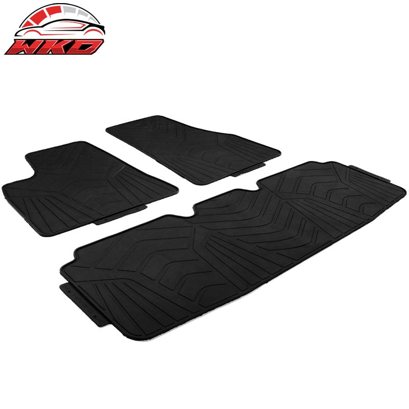 Fit 12-20 Tesla Model S All-Weather Floor Mats Carpet Liner Front and Second Row