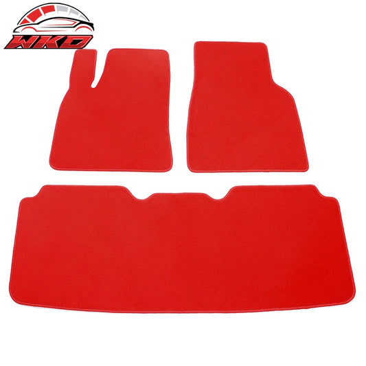 Wholesale 12-20 Tesla Model S Floor Mats Carpet Anti-Slip Front Rear Nylon Red - 3PCS