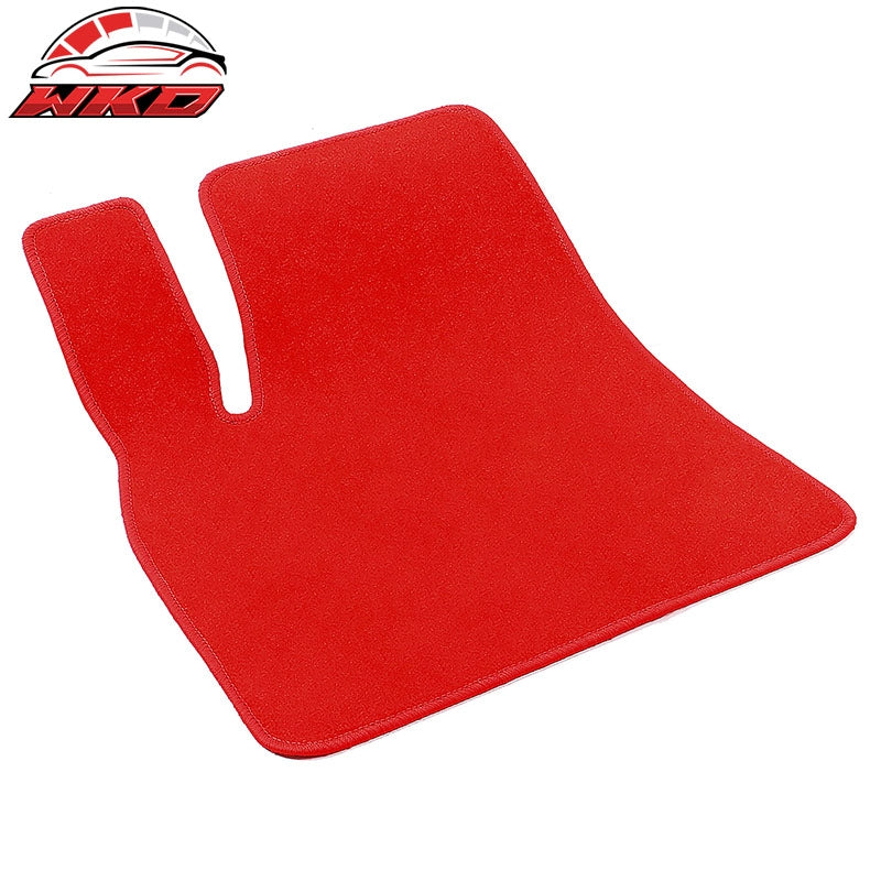 Fits 12-20 Tesla Model S Floor Mats Carpet Anti-Slip Front Rear Nylon Red - 3PCS