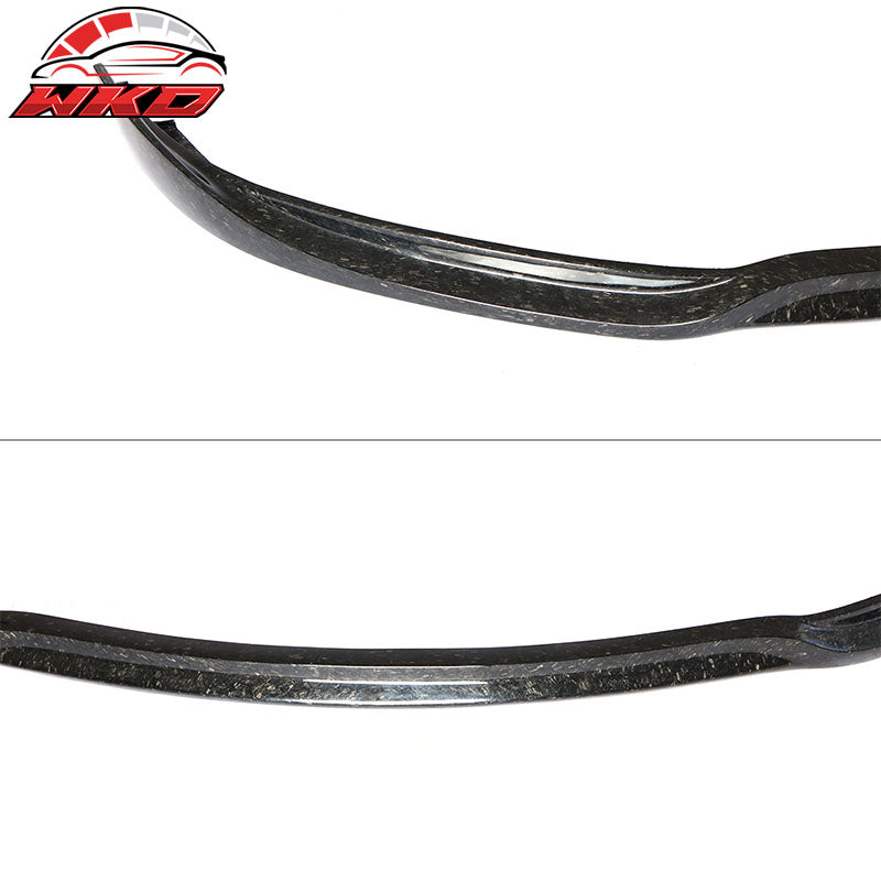 Fits 12-16 Tesla Model S JC Style Front Bumper Lip - Forged Matte Carbon Fiber