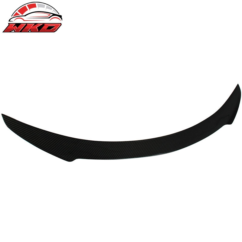 Fits 12-26 Tesla Model S H Style Rear Trunk Lid Spoiler Wing Lip Carbon Fiber CF