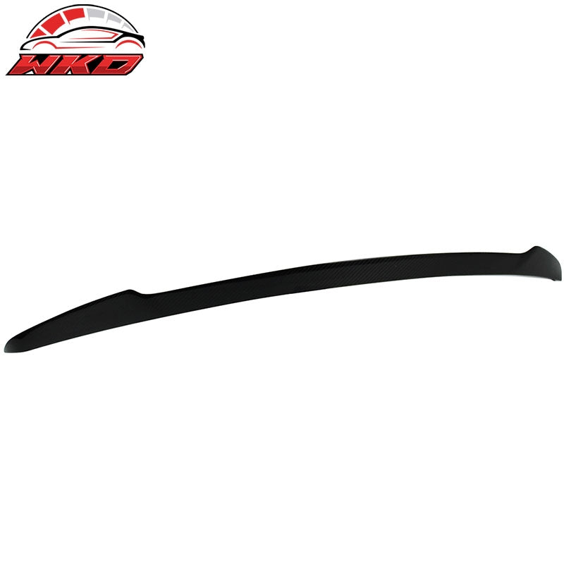 Fits 12-26 Tesla Model S H Style Rear Trunk Lid Spoiler Wing Lip Carbon Fiber CF