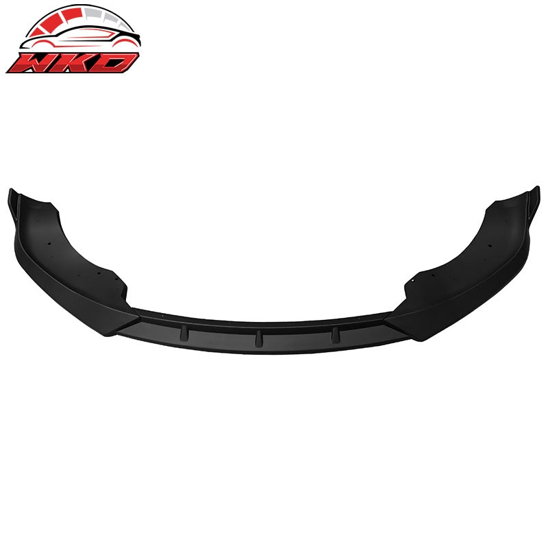 Fits 21-26 Tesla Model S IK Style Matte Black Front Bumper Lip Spoiler PP 3PCS