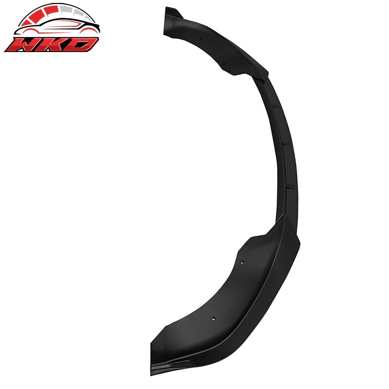 Fits 21-26 Tesla Model S IK Style Matte Black Front Bumper Lip Spoiler PP 3PCS